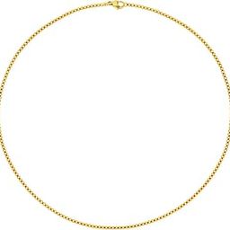 FASHIONS Anti Tarnish 14K Gold Plated Stainless Steel Box Snake Necklace Chain for Men Boys (22 Inches - Thickness Thin 1.5mm)-image-57