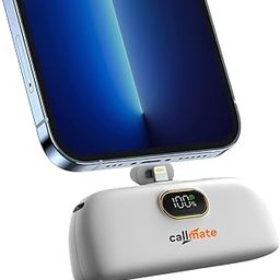 CALLMATE Powernugget 5000mAh Fast Charging Power Bank (20W Light-ning & 23W Type C PD Output), Compatible with All iPhones, iPads, Airpods (Light-ning, Li-ion, White)-0