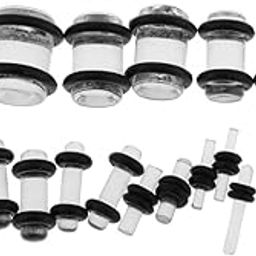 36pcs Ear Gauges Stretching Kit Acrylic Plug 14G-00G Expander Transparent-image-50