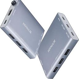 USB C KVM Switch for 2 Computers, 1 Monitor, 4 USB Ports and 1 PD Adapter, USB Switch for PC, Laptop, Keyboard, Suppprt 60W PD Fast Charge-11