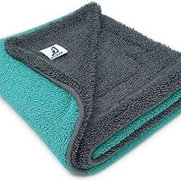 ATIBAB Microfiber Car Cleaning Cloth, 1200 GSM, Large 60x40 Cm Ultra Soft, Super Water Absorbent, Lint Free Twisted Loop Towel for Car, Bike, Household, Drying & Detailing (Green)-image-18