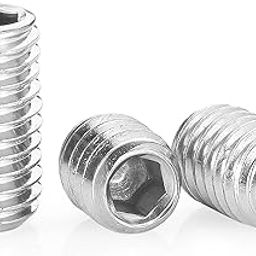 #6-32 x 3/16" Hex Allen Head Socket Set Screws Grub Screw Bolts, 304 Stainless Steel Internal Hex Drive Cup-Point Screws with Hex Wrenches, 50 PCS-image-40