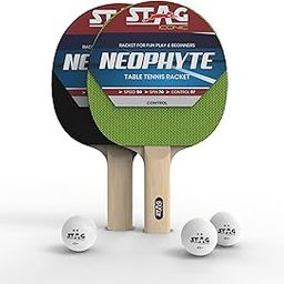 Stag Iconic Neophyte Beginner Series Table Tennis (T.T) PlaySet| Discover Ping Pong Game with Vibrant, Playful Color Rackets Game Set with TT Balls| Perfect for New Players & Recreational Fun-image-31