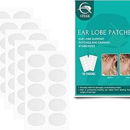 Earring Support Patches OTAK arge Earrings Support Sticker Patches Heavy Earrings Stabilizers for Long Time Wearing Earrings Earring Prevents Tears Reduces Strain Ear Lobe Invisible Pack of 50-image-71