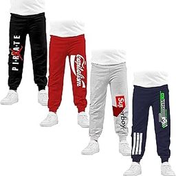 KYDA KIDS Boy's Loose Fit Track Pants(Pack Of 4)-picture-23