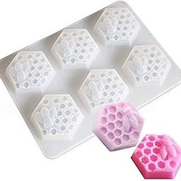 Silicone Honeybee Honeycomb Soap 6 Cavity Mould Fondant Chocolate Resin Clay Candle Mould DIY Kitchen Baking (Output Weight : 80 Grams)-picture-4