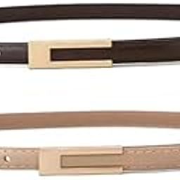 Womens Girls Skinny PU Leather Belt Adjustable Slim Thin Waist Belt with Alloy Buckle for Womens Elegant Coat Dress MIdi Shirt Female Girls Belts-image-62