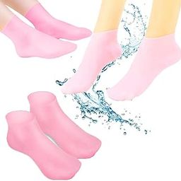 AARUX Silicone Moisturizing Spa Socks Set for dry Skin, Spa Gel Socks for Women and Men, Useful for Repairing Crack Feet Heel and Softening Rough And Dry Skin, Waterproof Gel Sock for SPA And Pedicure-image-74