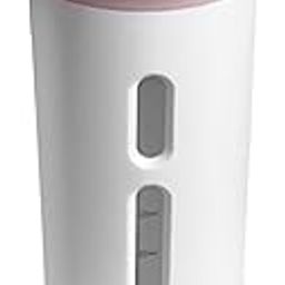 4 in 1 Travel Dispenser - Refillable Travel Container with 4 Liquid Dispensers for Toiletries, Shampoo, Lotion, Gel, Body Wash, Makeup - TSA Approved, Leak Proof, Bonus Pouch Bag, Labels (Pink)-5