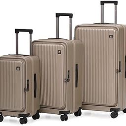 Black Gold Collection Jade Hard Top Trolley Bag Durable PC Luggage with TSA Lock, 8,Wheel Spinner, Expandable Storage & Anti,Theft Zipper, Travel Suitcase in Peach, 20,24 & 28 Inch-image-19