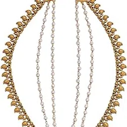 kushal's Fashion Jewellery Ruby-Green Gold Plated Ethnic Antique Matil - 410280-picture-36