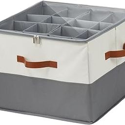 THE STYLE SUTRA Shoe Organizer for Closet Folding Shoe Storage Box for Heels Loafers Sandals Beige and Gray-image-58