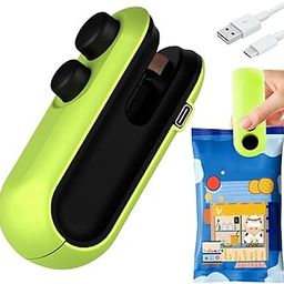 VeriXpress Portable Mini Sealing Machine, USB Rechargeable 2 in 1 Magnetic Heat Sealing & Cutting, for Food, Snacks, Chips, Fresh Storage, Plastic Bags Sealing Machine 1 YEAR Warranty (Green)-6