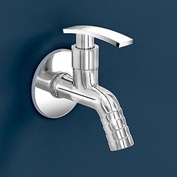 Plantex 3/4in Nozzle Bib Cock Water tap for Washing Machine with Wall Flange and Teflon Tape-(1206-Mirror Chrome Finish)-22