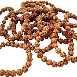 5 Mukhi Rudraksha Bracelet Stretchable with 9MM Beads for Men and Women (Brown)-image-53