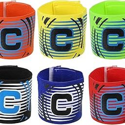 PATIKIL Captain Armband, 5 Pack Adjustable Elastic Soccer Captain's Arm Band for Outdoor Football Training Team, 5 Colors-image-10