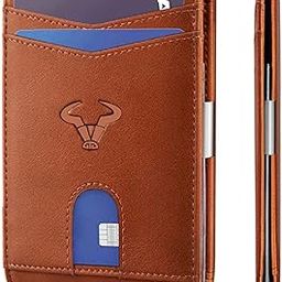Men's Genuine Leather Wallet | RFID Blocking Card Holder Wallet for Men | 10 Card Slots, 1 ID Window| Stainless Steel Money Clip| Zip Coin Pocket-image-98
