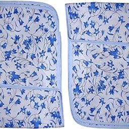 WONDERLOOK 100% Cotton Reversible Single Dohar | AC Blanket | Quilt | Duvet | Gifting Size 55"X 85" Inch Pure Cotton | Light in Weight | Blue, Set of 2 pcs-14