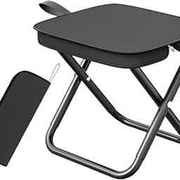 AESTROKE Folding Stool Foldable Small Chair Heavy Duty Carbon Steel Frame Picnic Chair Portable Folding Stool Fishing Stool 28.5x24x23cm [Multicolor][1 pcs]-image-93