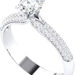 14k (585) White Gold Ring for Women-image-56