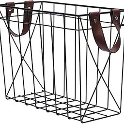 Magazine Rack Magazine Holder Storage Organizer Bin for Magazines, Books or Vinyl Record Album Storage, Black-image-30