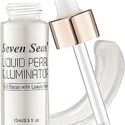 Seven Seas Liquid Pearl Liquid Highlighter For Face makeup | illuminating Liquid Highlighter with Dewy finish (Snow White)-image-29