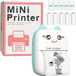 OWL Mini Printer – Portable Bluetooth Thermal Printer for Photos, Notes & Labels, Wireless Inkless Printing for iOS & Android, Compact Pocket Printer for Home, School & Office-5