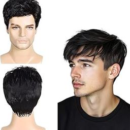 VIEWS Men Full Head Synthetic Wigs For Men And Boys Natural Black, Daily Wear, Parties & Cosplay Pack of 1-image-83