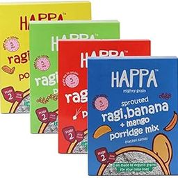 Happa Organic All Ragi Porridge | Calcium Booster - Bone Strength | 100% Natural and Organic Khichdi | No Added Salt, Sugar or Milk | No preservatives - Happa Promise | Pack of 4 (200gm x 4)-image-12