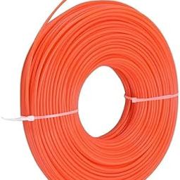 Sadaiv Nipun 3mm 15mtr Square Nylon Trimmer Line/Wire for Brush Cutter Trimmer, Cordless Grass Trimmer (Manual Feed) Spool,with Bonus Line Cutter, Orange-image-1