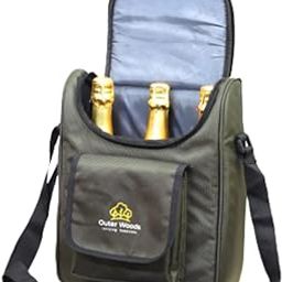 Outer Woods Insulated 3 Bottle Wine Cooler Bag | 360 Degree Insulation and Padded Protection for Glass Bottles | Ideal for Carrying Wine, Beer, Whisky, Vodka, Soda, Juice, Milk and Water - Olive-picture-12