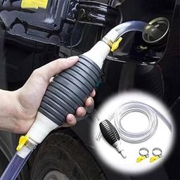 KINGMART Car Oil Transfer Pump, Manual Fluid Extractor with Clear Tube, 2 Hose Clamps, Grey-image-64