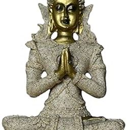 ARTISOUL® Thai Buddha Figurine Fengshui Resin Buddha Statue for Bookshelf Cabinet Home Style A | Home Decor | Figurines-image-70