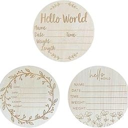 ATORSE® Newborn Announcement Sign Nursery Wooden Announcement Sign for Newborn Infant Style A-image-19