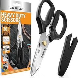 DUROX Multi-Purpose Scissors – Allround Universal Scissors for Plastic and Cardboard with Protective Case. Strong All-Purpose Scissors. Sturdy high-performance scissors made of stainless steel with-image-87