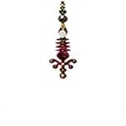 Comet Busters Maroon Long Bindis With Stone Work (BV1104)-image-5