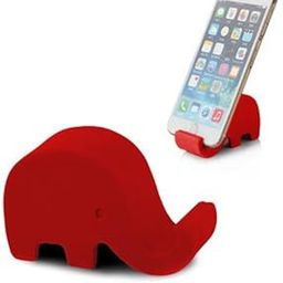 Rack Jack Mini Elephant Phone Stand/Holder - red-15