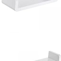 ARTISOUL® 2X Floating Wall Shelves White U Shaped for Bathroom Display Organizer | Furniture | Bookcases-image-10