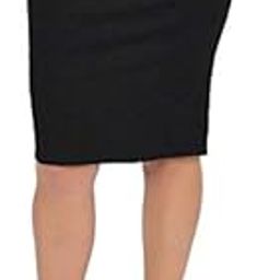 Pencil Skirt with Elastic Waist Band and Back Slit-picture-45