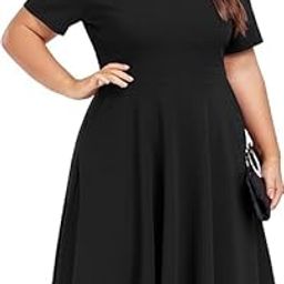 Women Plus Size Summer Wear Cocktail Skater Dress-picture-18