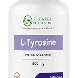 L-Tyrosine 500mg (240 Capsules) - No Stearates - Non GMO - Gluten Free-4