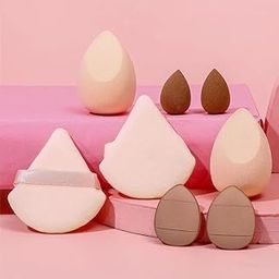 Gonegal Mini Egg Sponge And Finger Powder Puff Triangle And Loose Powder Sponge-27