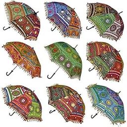 Decorative Umbrella Set, 5 Pieces, Handcrafted Rajasthani Design, Festive Decor-51