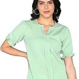 Summer Puff Half Sleeve Formal Top for Office wear Women Short Tops for Party Stylish Western Top Casual top for Womens Tops for Jeans-picture-34