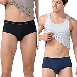 Men Pack of 2 Feel Mint Classic Anti Odour, Peppermint Finish, Soft no-roll Concealed Waistband Briefs-image-1