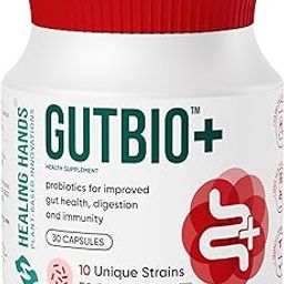 Healing Hands GutBio Plus Probiotics| 50 Billion CFU 10 Unique Strains| Supports Gut Health, Digestion & Immunity| Clinically Proven Probiotic Supplement for Men & Women-4