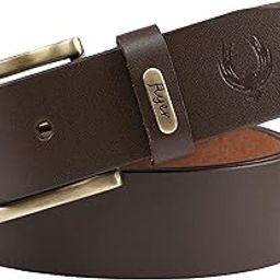 Men's Leather belt (Formal/Casual) (Colour -Brown/Black) Buckle Adjustable Size Genuine Leather (B908) (Pack of 1)-image-12