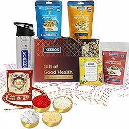 Keeros Healthy Bhai Dooj Gift Hamper for Brother in a Premium Box with Roli Tikka Pack: Detox Water Bottle and Superherbs Infuser Bundle with Indo Trailmix Snacks-image-92