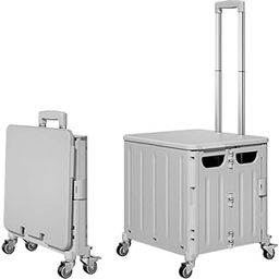 Carry Cart Shopping Cart Outdoors Compact Large Capacity Shopping Cart Picnic Stairs Up/Down Convenient Goods Unisex Sports Festival Travel Home Fishing (Model-1 (Big) 43 x 34 x 41 cm)-image-64