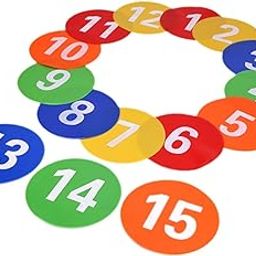 THE STYLE SUTRA 15x Numbered Floor Spot Markers Non Slip for Court Sport Activities Football-image-55